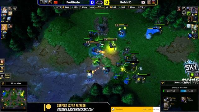 WC3 - [HU] Fortitude vs ReMinD [NE] - Finals - China-Korea-European Championship смотреть онлайн
