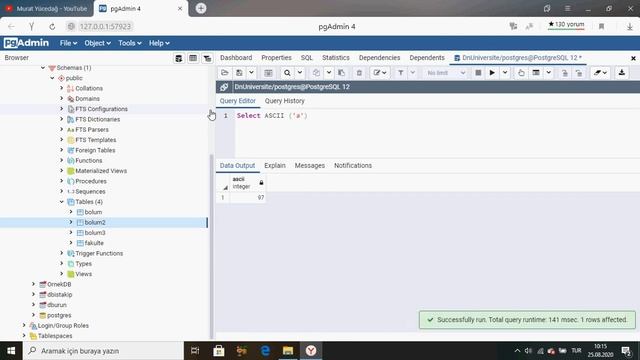 PostgreSQL Ders 33 Metinsel Fonksiyonlar 1 (Ascii Concat Concat_Ws) смотреть онлайн