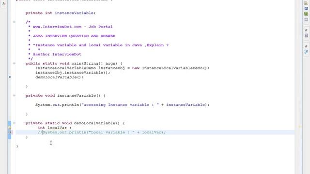 Instance variable and local variable in Java ,Explain смотреть онлайн