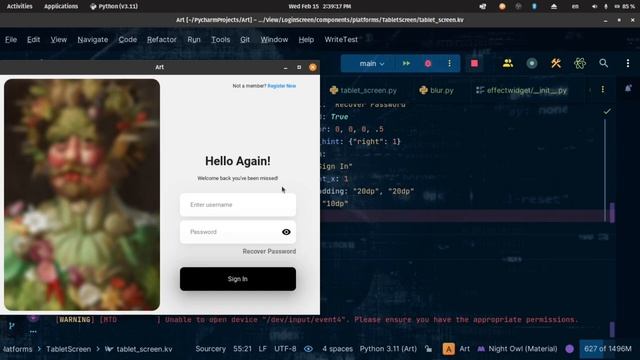 Art[Kivy] - Designing Tablet Login Screen смотреть онлайн
