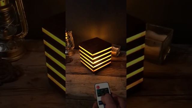Cube lamp desk bedroom modern minimalistic layered industrial art deco home decor смотреть онлайн