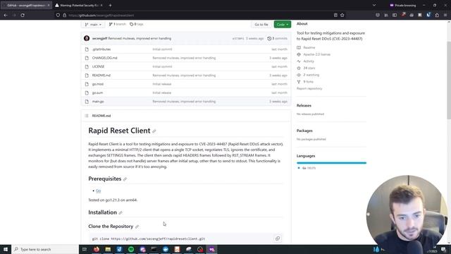 This DDoS Attack... 398 million requests per second. (A demo of HTTP/2 Rapid Reset) смотреть онлайн