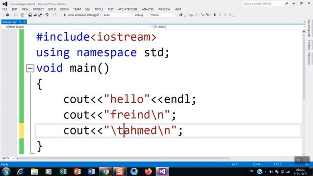 4- output in c++ cout \a \t \0 \\ \' \" endl смотреть онлайн