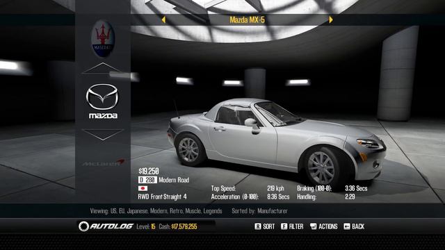 NFS Shift 2: Unleashed Car List