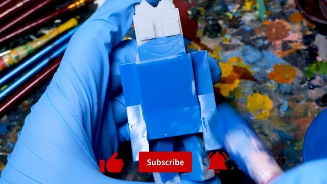 Making RAINBOW FRIENDS MINECRAFT & Drowning & Robot Blue Black Sculptures Timelapse смотреть онлайн