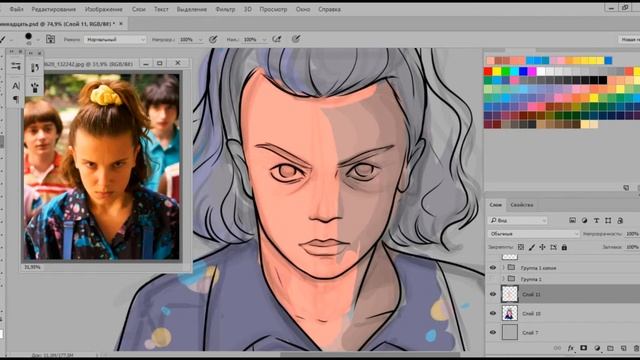 SPEEDPAINT Stranger Things -   рисую Оди из 