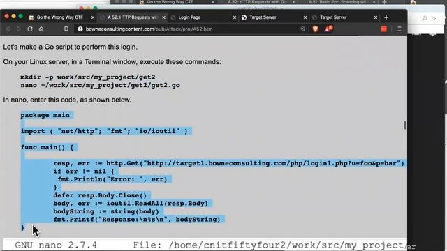 Go Coding Demo and CTF смотреть онлайн