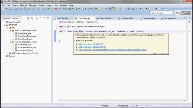JAVA RMI (02 - chat application Prototype Project) смотреть онлайн