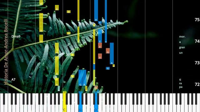 🎹Historia De Amor, Chord & Lyrics, Andrea Bocelli, Synthesia Piano смотреть онлайн