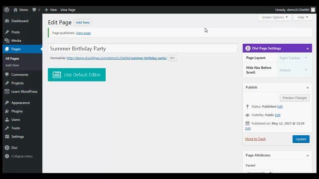 Birthday Celebration One Page Divi Builder Layout - 4th edition смотреть онлайн