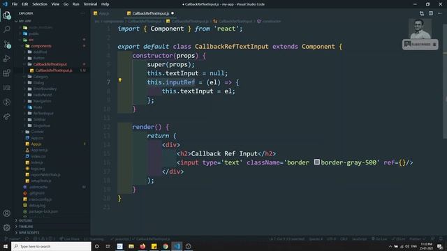 24. Callback Refs in React Component. Create Ref with Callback Ref to access Html Element - ReactJS смотреть онлайн