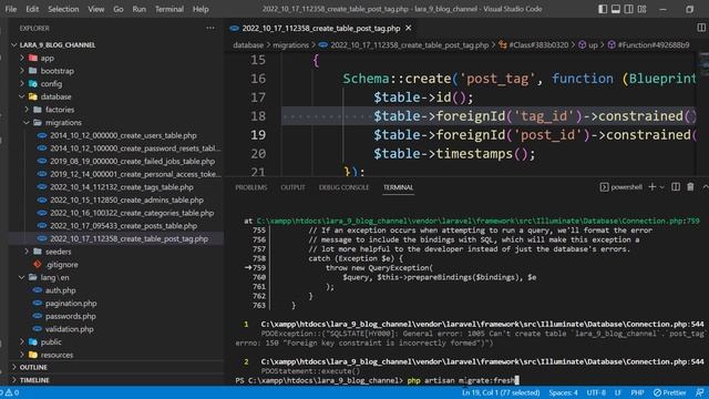 Blog ب Laravel 9 and Vue js 3 Composition API -3- (Database & Tables Migration) | Moroccan Darija смотреть онлайн