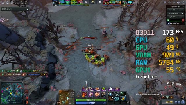 GeForce GTX 1660 -- Intel Core i5-9400F -- Dota 2 FPS Test смотреть онлайн