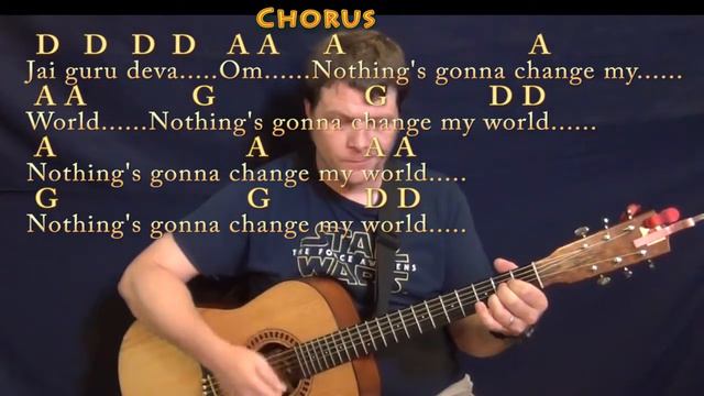 Across the Universe (The Beatles) Guitar Lesson Chord Chart in D with Chords/Lyrics смотреть онлайн