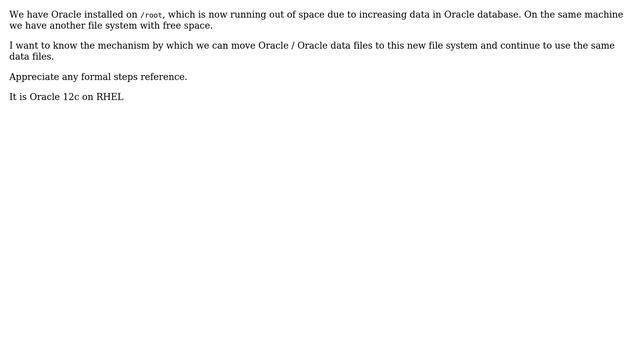Databases: Moving Oracle / Oracle datafiles to different file system on Linux смотреть онлайн