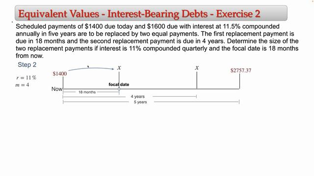 Equivalent values from interest bearing debts - Exercise 2 смотреть онлайн