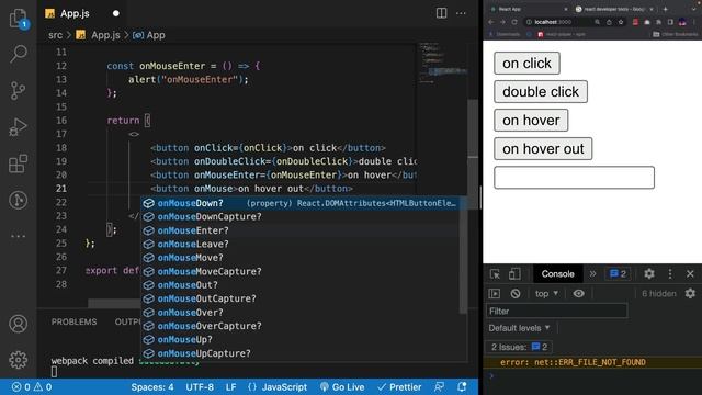 React JS Up & Running Course For Beginners - Events Handling смотреть онлайн
