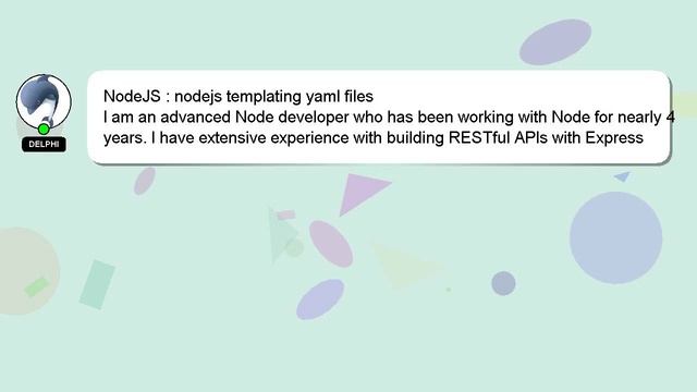 NodeJS : nodejs templating yaml files смотреть онлайн