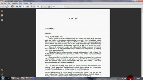 Read text using adobe reader