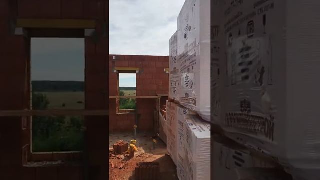 Дом из керамического поризованного блока 440 мм и облицовочный кирпич ч.2 смотреть онлайн