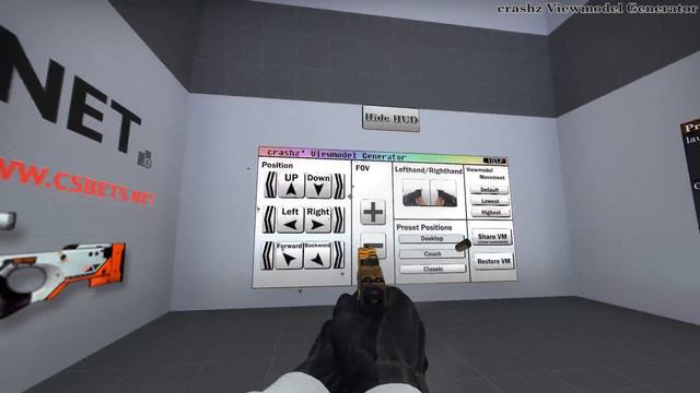 Меняем расположение рук в CS GO | Лучшие карты CS:GO | Viewmodel Generator смотреть онлайн