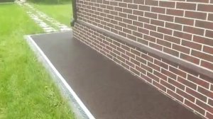 Покрытие из резиновой крошки для отмостки вокруг дома на даче. Часть 2.