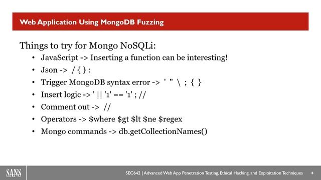 No SQL Injection in MongoDB Applications | SANS@MIC Talk смотреть онлайн