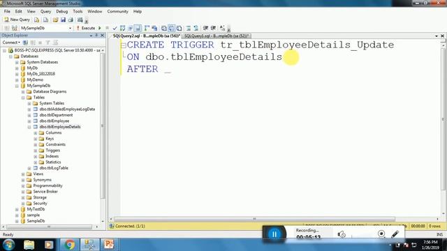 How to create update trigger in SQL? смотреть онлайн
