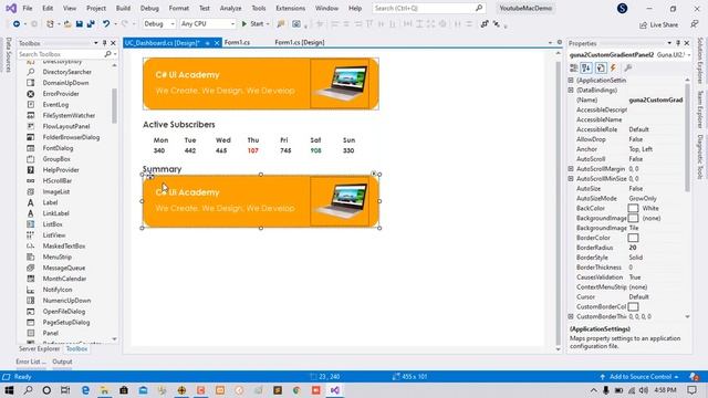 C# - YouTube Dashboard Concept for Mac [Guna Ui Framework Demo] смотреть онлайн