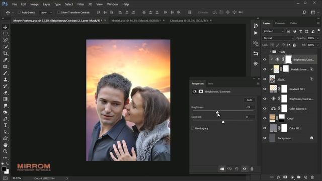 Create a Simple Romantic Movie Poster in Photoshop CC смотреть онлайн