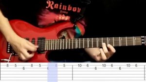 Tutorial Deep Purple - Burn Guitar Solo (Lesson with tabs)