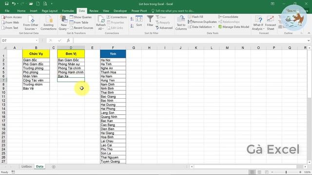 Các cách tạo Listbox trong Excel từ cơ bản đến nâng cao смотреть онлайн