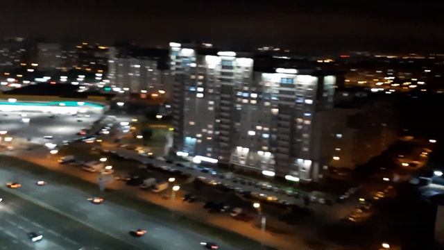 minsk, минск, красивый ночной вид на город, торговый центр green city, mall, смотреть онлайн