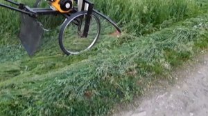 Пробный выезд. Роторная косилка своими руками быстро и легко.