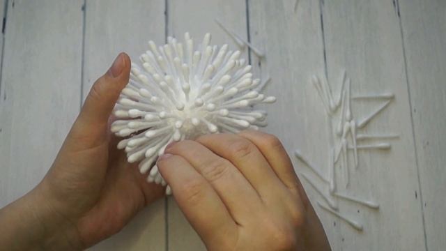 Flowers Made Of Cotton Swabs With Your Own Hands