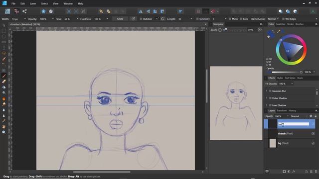 Create a Toon Style Portrait with Affinity Designer - 02 UI and Sketching смотреть онлайн
