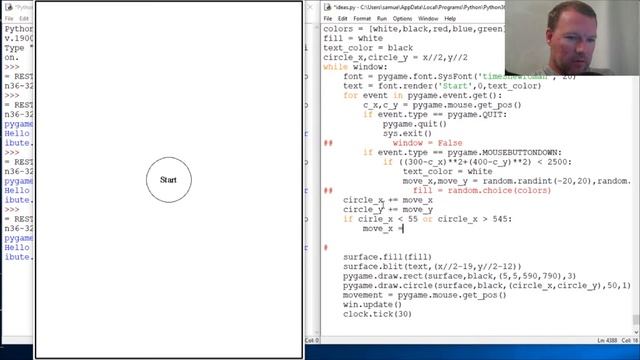 Python Basics Pygame Bouncing Ball смотреть онлайн