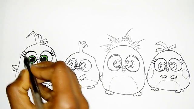 Cutest moments of Angry Birds Hatchlings | How To Draw Angry Birds hatchlings Easy смотреть онлайн