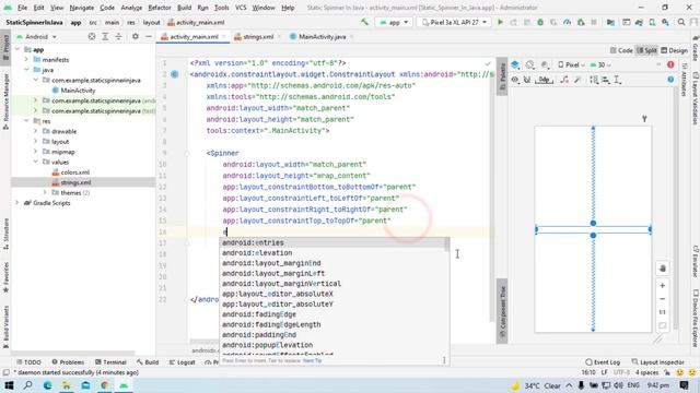 Static Spinner in ? Android ? Studio With Java смотреть онлайн