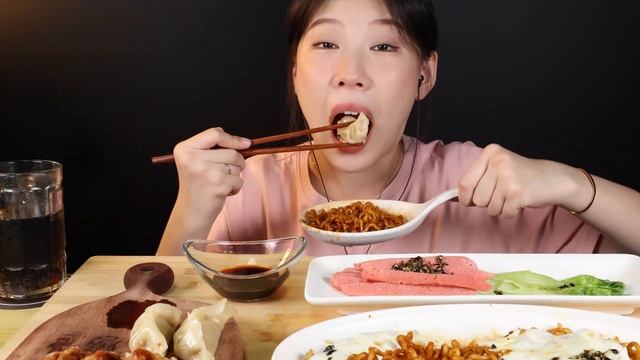 Mukbang)SUB/with Yami/Three Egg Noodles/ASMR Eating Sounds