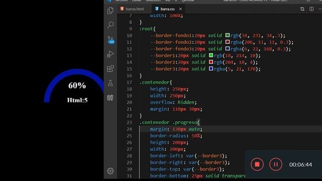 ? Barra De Progreso En Html & Css3 |Tutorial Css3 ? смотреть онлайн