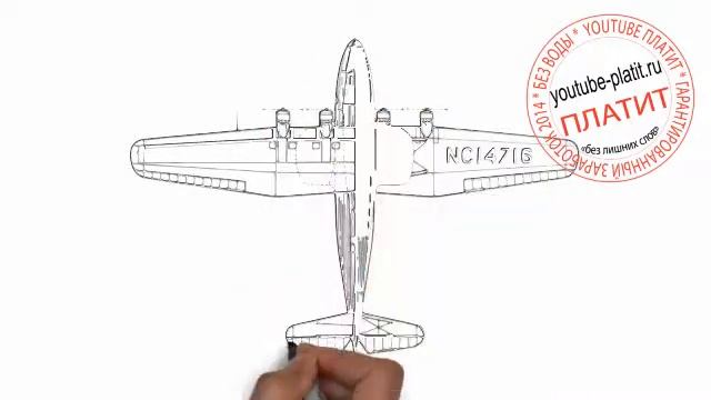 Как нарисовать поэтапно карандашом самолет смотреть онлайн
