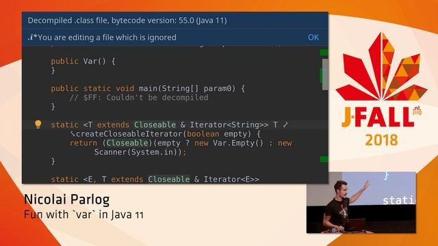 J-Fal 2018: Nicolai Parlog - Fun with var in Java 11 смотреть онлайн