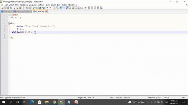 Do while loop in PHP | PHP do while Loop | PHP do while Loop Statement | Guide to learn PHP in Hind