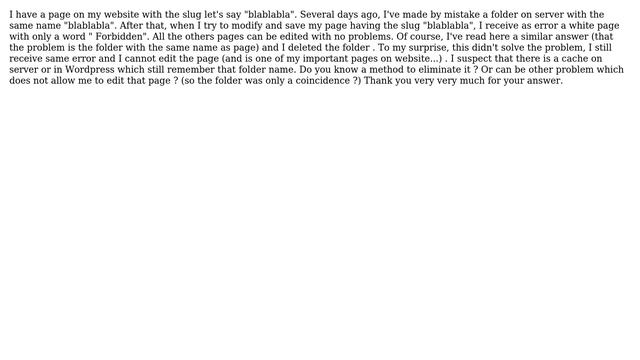 Wordpress: Forbidden when I'm trying to edit one page смотреть онлайн