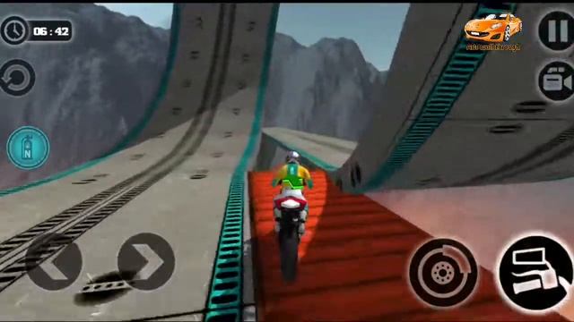 Impossible Motor Bike Track stunts Racing simulator 3D смотреть онлайн
