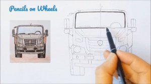 Как нарисовать грузовик ГАЗ Газель Газон Некст How to Draw car truck  GAZ Gazon Next Simple Drawing