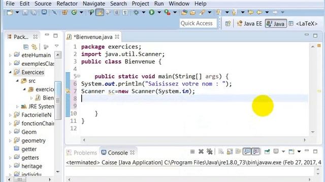 Exercice Java : Message de bienvenue смотреть онлайн