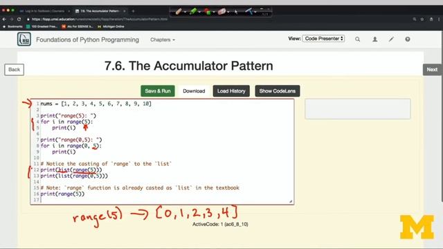 Range function in python смотреть онлайн