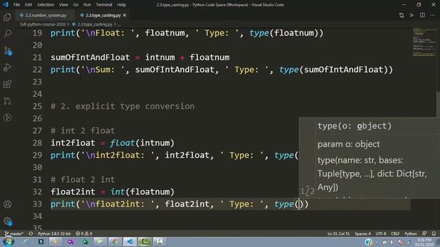 Type casting or type conversion of int float complex string in Python Online Python Class Hindi смотреть онлайн